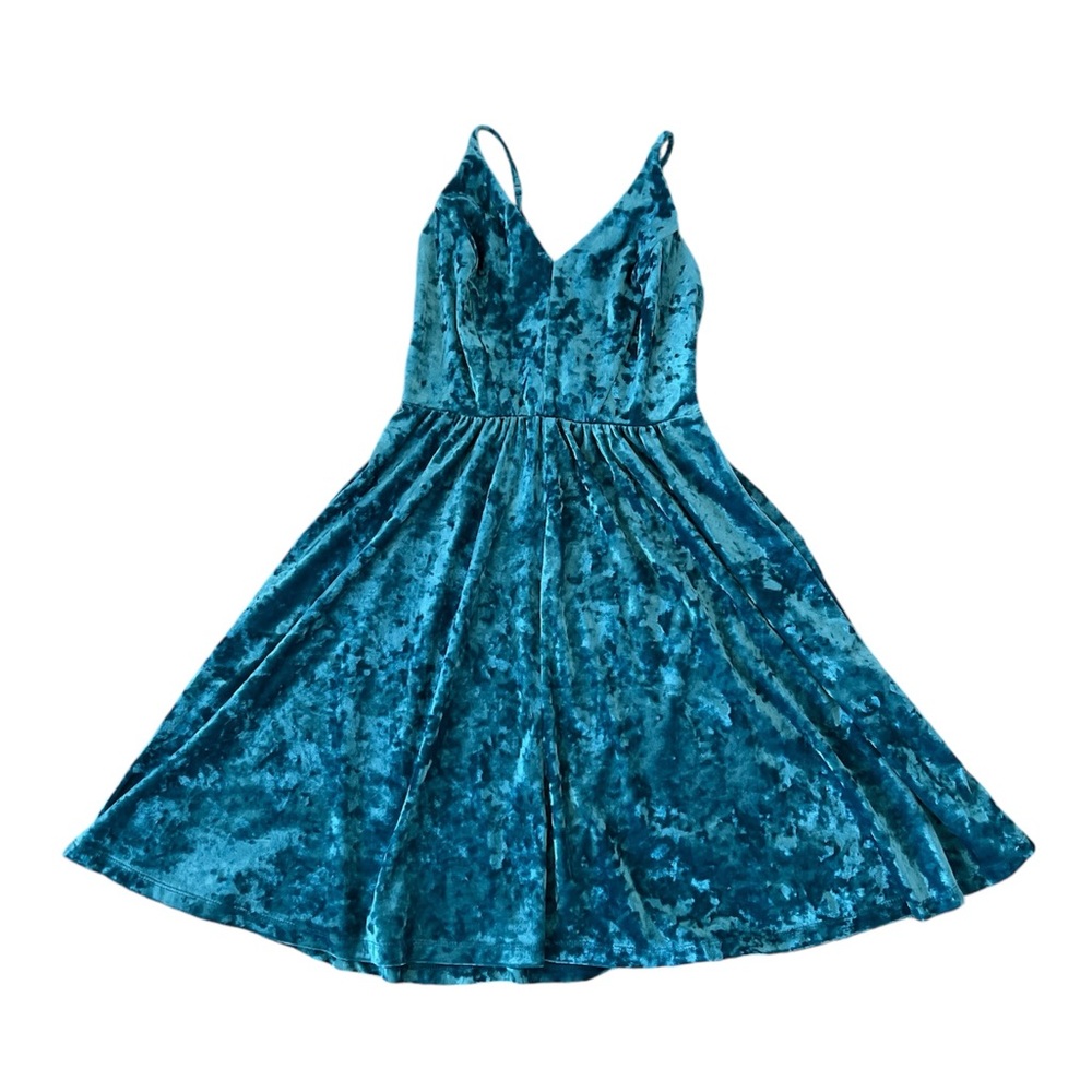 Wild Fable, “Velvet” Turquoise Skater Dress, Size XS